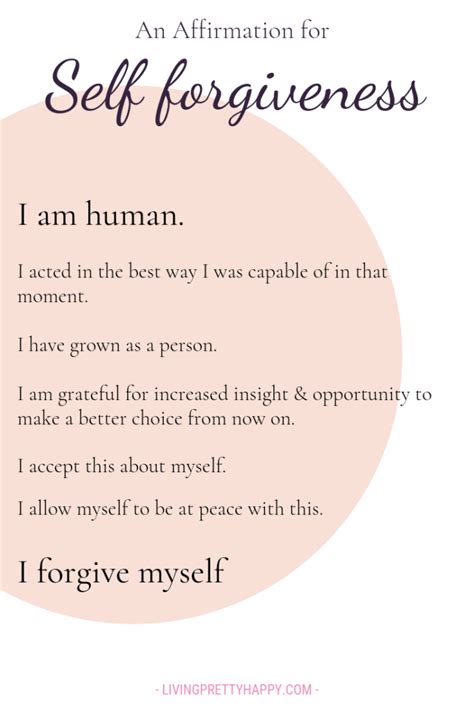 An Affirmation For Self Forgiveness A Pivotal Step In Accepting