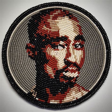 Tupac Beaded Medallion Finished Up For My Bro Tommy 90s Rap 2pac