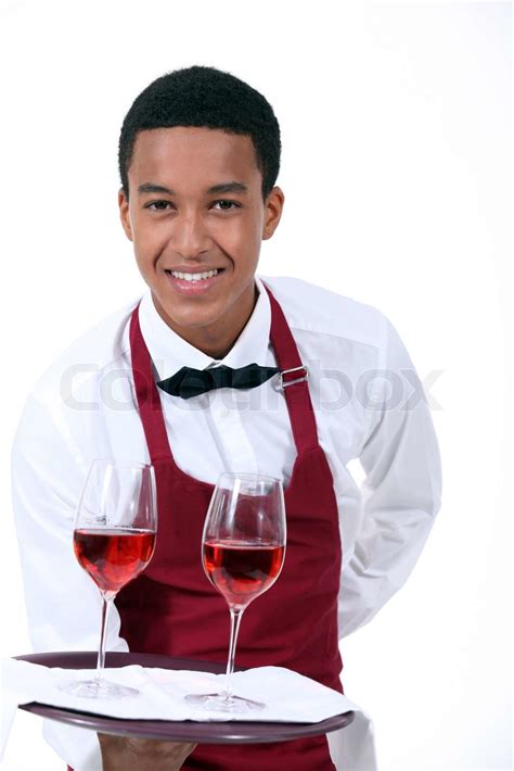 Wine Waiter Stock Image Colourbox