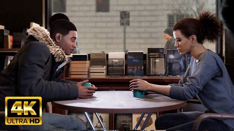 Phin And Miles Coffee Date Cutscene Spider Man Miles Morales Ps5 Youtube