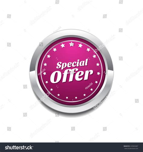 Special Offer Pink Vector Button Icon Stock Vector Royalty Free