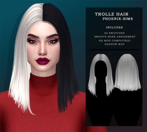 Trollz Hair Phoenix Sims On Patreon Sims 4 Sims Sims Hair