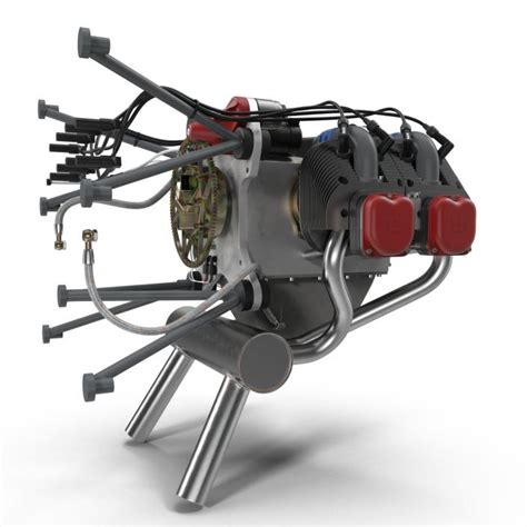 Piston Aircraft Engine Ulpower Ul260i 3d 3d Molier International
