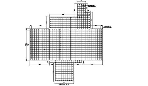 A Reinforcement Detail Of Raft Foundation Has Given In This Autocad D Dwg Drawing File