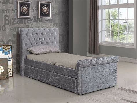 Choose from contactless same day delivery, drive up and more. Brand New 3ft Single Crushed Velvet Fabric Bed Frame ...