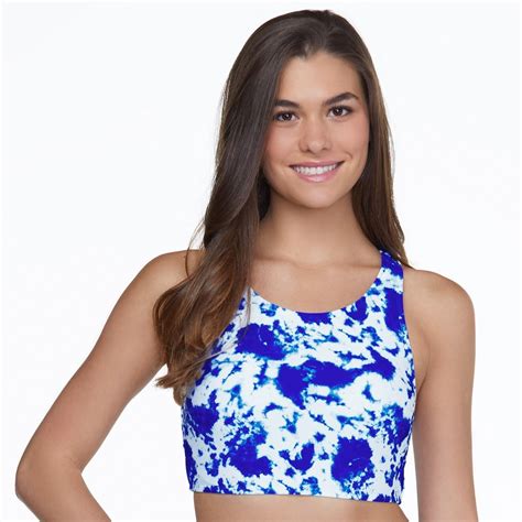 Mix And Match Longline High Neck Swim Top With Wide Back Straps High
