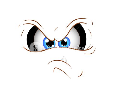 Angry Cartoon Vector Face Royalty Free Stock Image Storyblocks