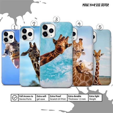 Giraffe Phone Case High Quality Gel Cover Fit For Iphone 11 Etsy