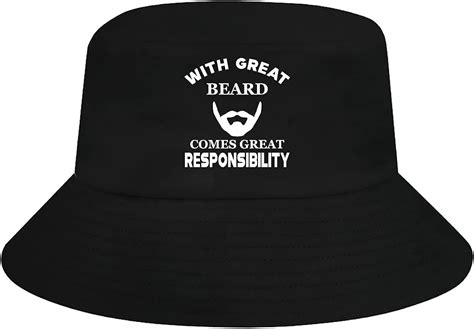 Ziixi With Beard Comes Responsibility Bucket Hat Men Women Large Size
