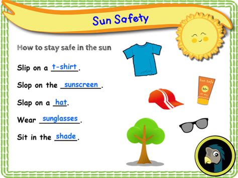 Sun Safety Eyfs Pshe Teaching Resources