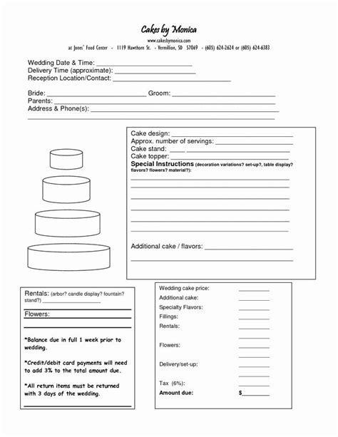 Cake Order Form Templates Unique Best 25 Order Cake Ideas On Pinterest