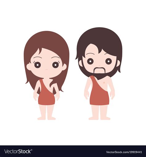 Adam And Eve Clothes With Garments Of Skin Vector Image