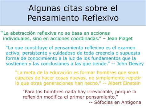 PPT - El Pensamiento Reflexivo PowerPoint Presentation, free download ...