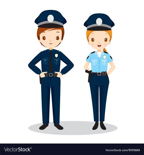 policeman and policewoman royalty free vector image