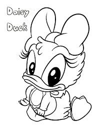 Bebé Daisy Duck Sentada para colorear imprimir e dibujar ColoringOnly Com