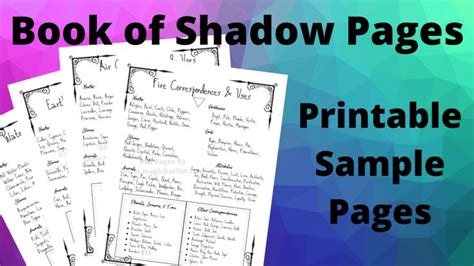 free printable book of shadow pages magickation book of shadow book of shadows pdf