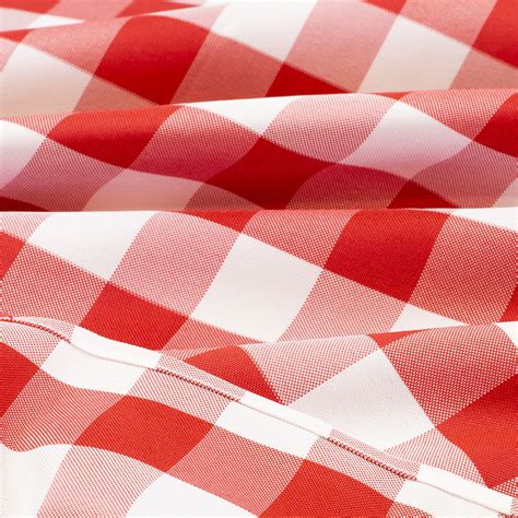 Red And White Checkered Tablecloth Polyester Picnic Table Cover Gingham