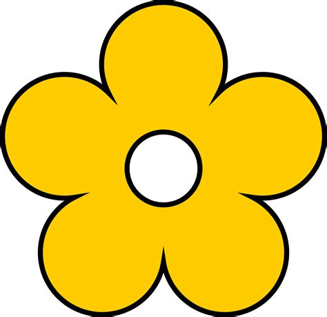 Yellow Flower Clipart Clip Art Yellow Flower Png Download Full