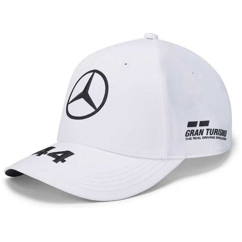 Mercedes Amg Petronas F1 Lewis Hamilton 44 White Driver Hat 2020 Mz0504