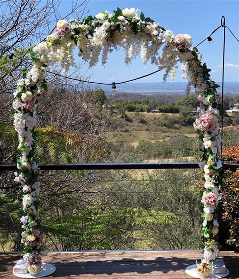 Silk Flower Arch Created By Lovely Bridal Blooms Wedding Ceremony