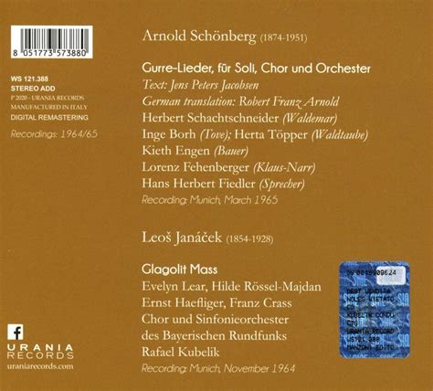 Arnold Schönberg Gurre Lieder Für Solichor And Orchester 2 Cds Jpc