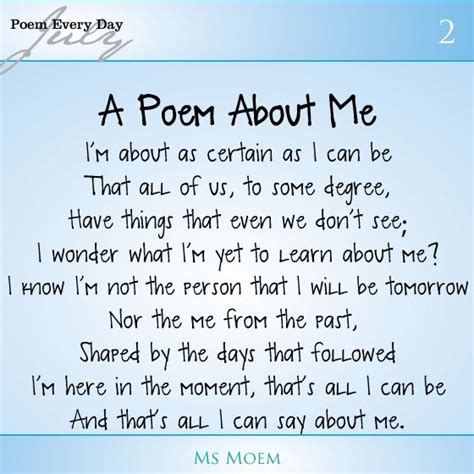 Poem About Myself How Would You Write A Poem That Would Best