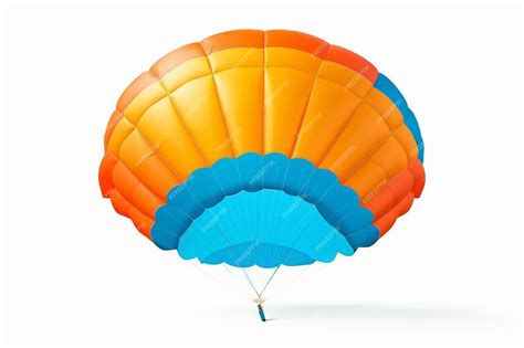 Premium Ai Image Bright Colorful Parachute On White Background