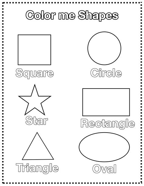 Color The Ovals Coloring Page Shape Coloring Pages Shapes Worksheet