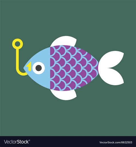 Download Fish-and-Fishing-Pole Royalty Free Vector Image