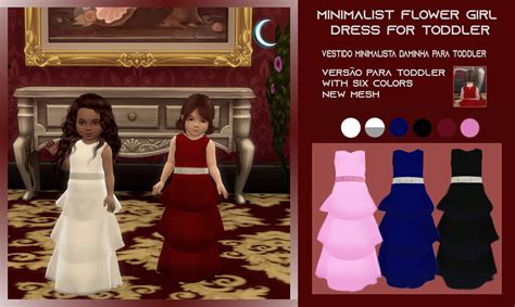 The Sims 4 Flower Girl Dress For Minimalist Toddler Cris Paula Sims