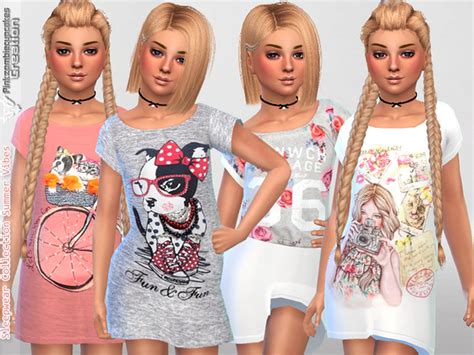 Kolekcja Piżamy Summer Vibes Od Pinkzombiecupcakes The Sims 4 Mody Do Gry