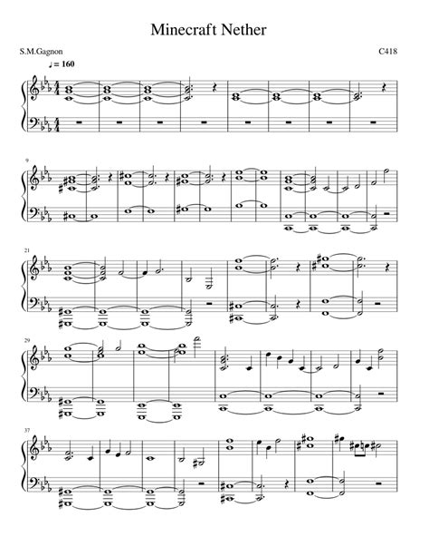 Minecraft Nether Sheet Music For Piano Download Free In Pdf Or Midi