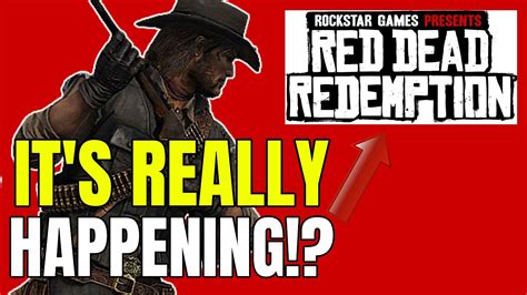 Red Dead Redemption Remasterremake Just Got A Big Update Youtube