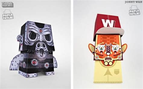 Two Different Paper Toys Are Shown In The Same Image