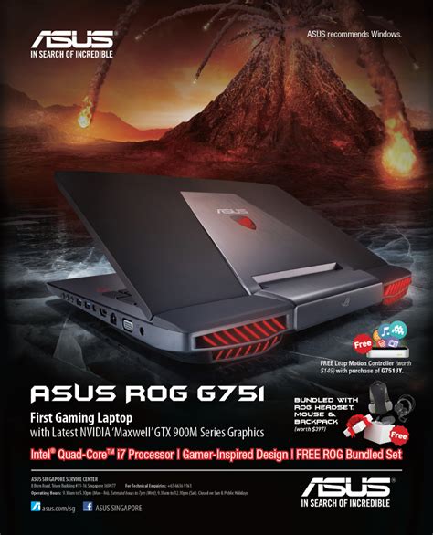 Asus Rog G751 Promo Brochures From Sitex 2014 Singapore On Tech Show