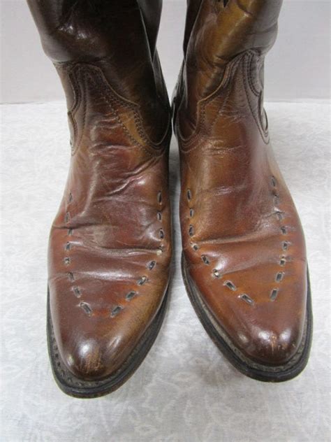 Vintage Cowboy Boots Leather Size 5 Woman Urban Cowboy 4h Etsy