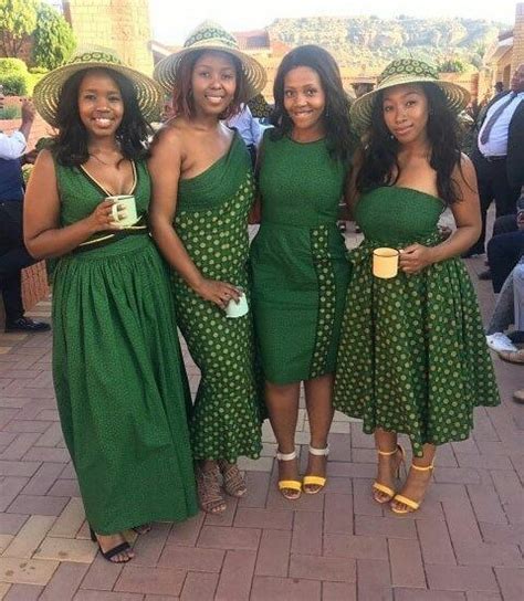 Green Dresses South Africa Style 2018 ⋆ Fashiong4 Shweshwe Dresses African Fashion Dresses