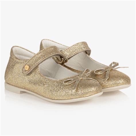 Naturino Girls Gold Glitter Shoes Childrensalon