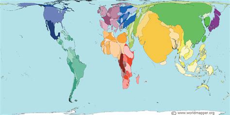 As of today, the total population of the world is around 7.89 billion people. World Maps of a Most Unusual Sort - Kids Discover