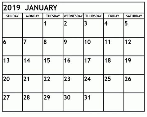 January 2019 calendar malaysia is easy to print edit and download. Free January 2019 Printable Calendar Templates - Calendar ...