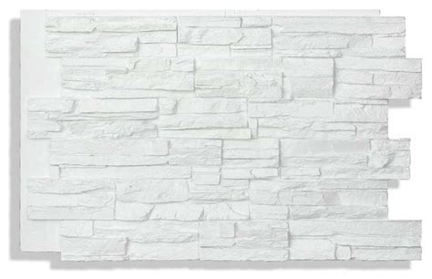 24x36 Faux Stacked Stone White Contemporary Siding And Stone