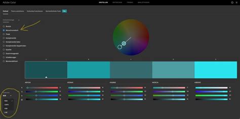 Adobe Color Eine eigene Farbpalette für Dashboards entwickeln