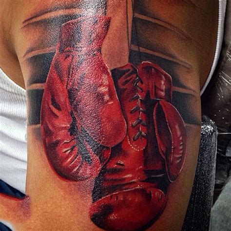 Boxing tattoos that you can filter by style, body part and size, and order by date or score. 40 Boxing Tattoos For Men - A Gloved Punch Of Manly Ideas
