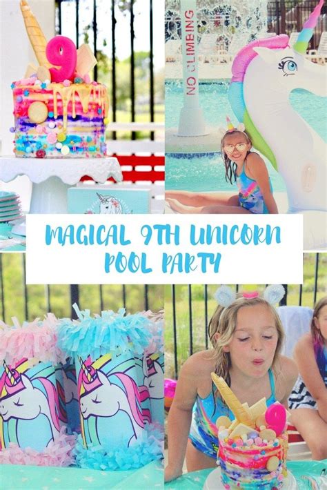 Magical 9th Unicorn Pool Party Boots Bows And Beaches Unicorn Pool