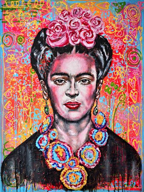 Frida Kahlo Xl Pop Art Portrait Painting By Misty Lady Saatchi Art