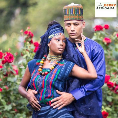 Fulanihausa Couples Outfit With Accessories For African Etsy
