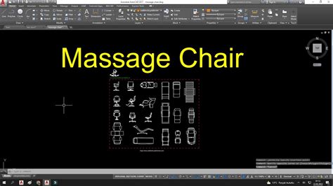 Massage Chair Cad Drawing In Autocad Beauty Salon Dwg Blocks Youtube