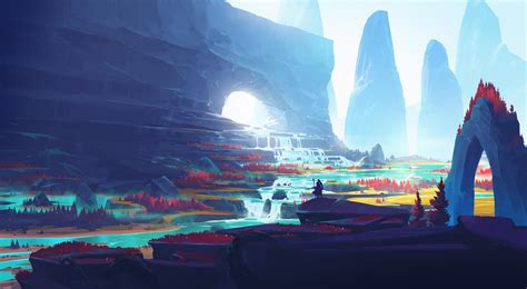 Fond Décran Art Numérique Guerrier Paysage Montagnes Duelyst