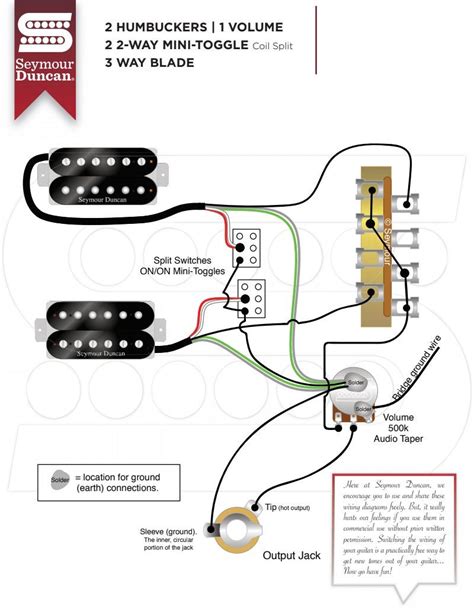 Seymour Duncan Wiring Diagram 2 Humbucker 3 Way Blade Switch
