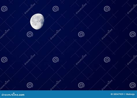 Night Sky And Half Moon Stock Image Image Of Outdoors 38547929